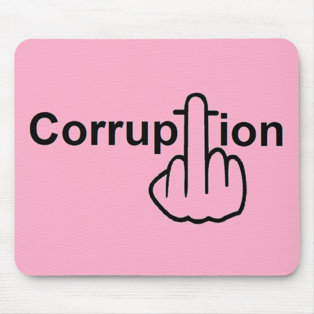Mousepad Korruption Ist zum Kotzen (Vorne)