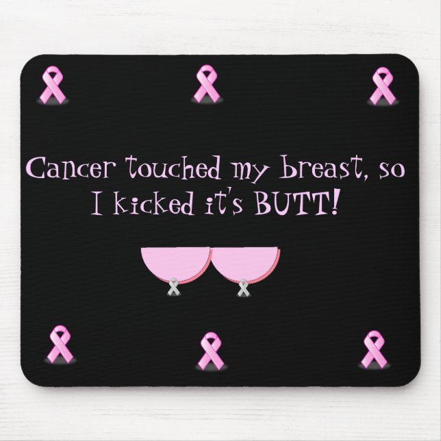 Mousepad-Krebs berührte meine Brust ..... Mousepad (Vorne)