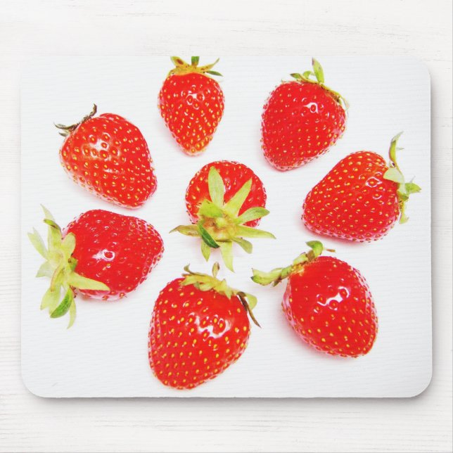 Mousepad Kreis aus 8 Erdbeeren (Vorne)