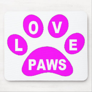Mousepad Liebe Paws Pink