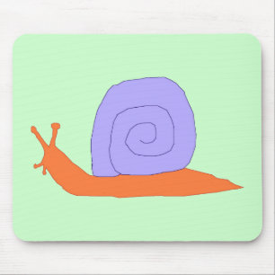 Mousepad lila und Orange Snail