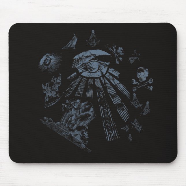 Mousepad Masonic Fantasy Blue (Vorne)