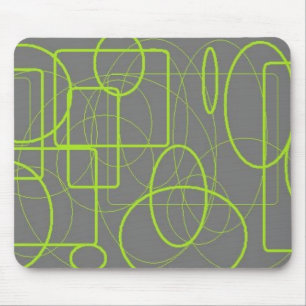 Mousepad mit abstraktem grauem und grünem Design