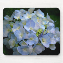 Mousepad mit blauen Hydrangea-Blumen