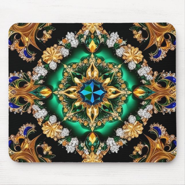 Mousepad mit brasilianischem Farbdesign (Vorne)