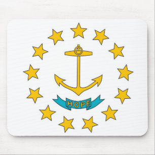 Mousepad mit der Fahne von Rhode Island Staat - US