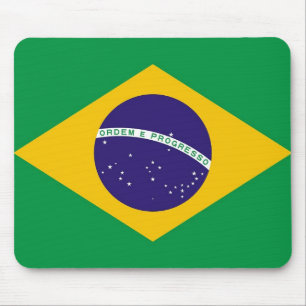 Mousepad mit Flagge Brasiliens