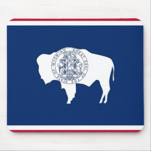 Mousepad mit Flagge des Wyoming-Staat - USA