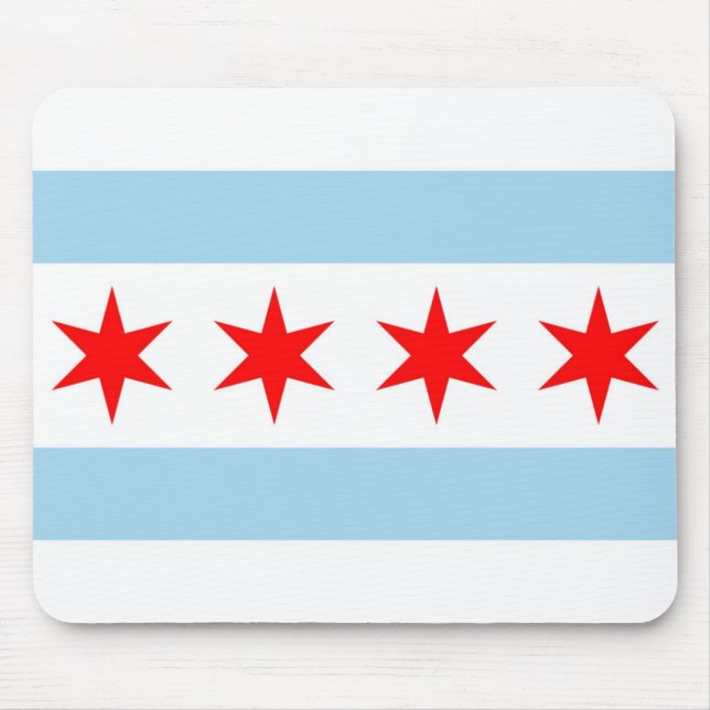 Mousepad mit Flagge von Chicago - USA (Vorne)