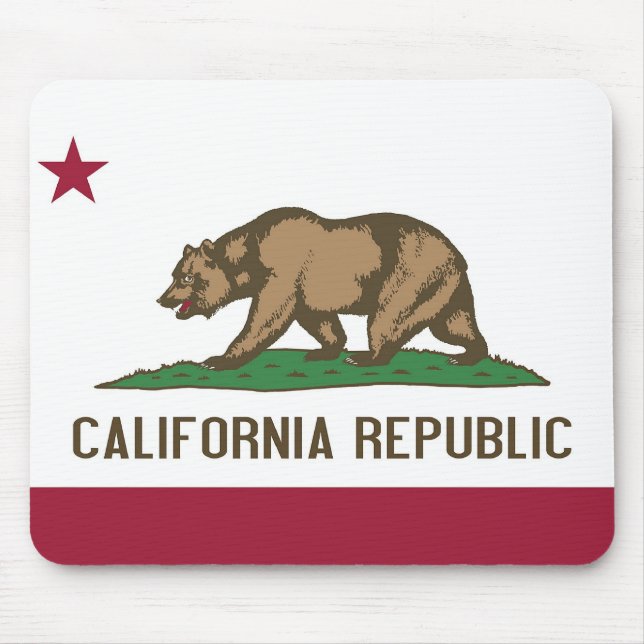Mousepad mit Flagge von Kalifornien Staat - USA (Vorne)