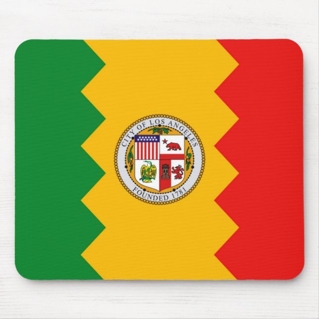 Mousepad mit Flagge von Los Angeles, Kalifornien (Vorne)