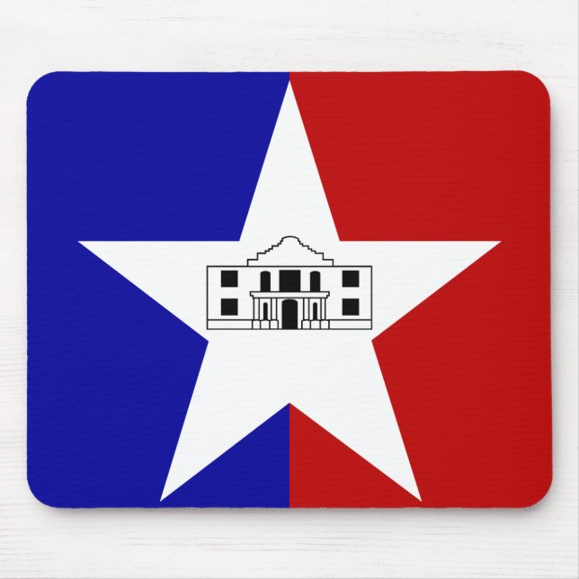 Mousepad mit Flagge von San Antonio, USA (Vorne)