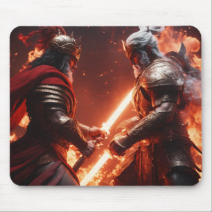 Mousepad mit Gamern drucken, der Krieger wird ihn 