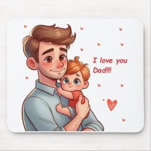 Mousepad mit Hingabe für Papa.