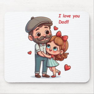 Mousepad mit Hingabe für Papa.