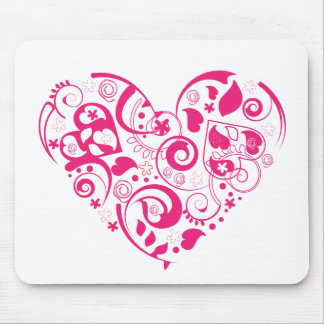 Mousepad mit rotem dekorativem Herzen