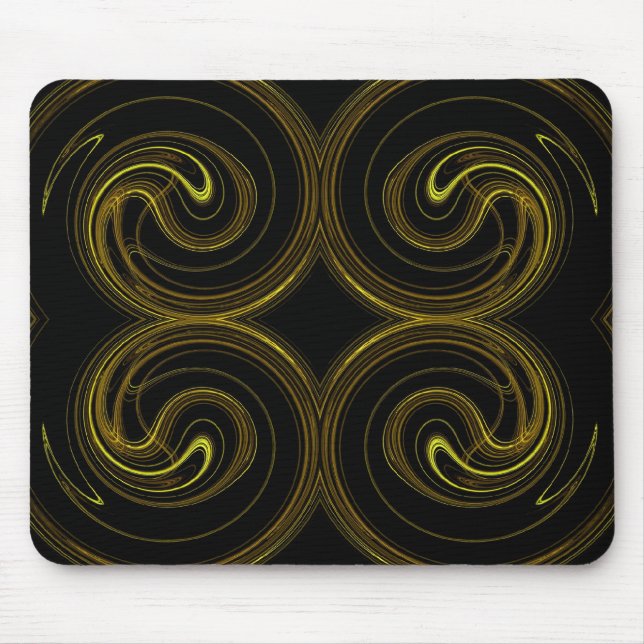 Mousepad mit schwarzem Fraktal (Vorne)