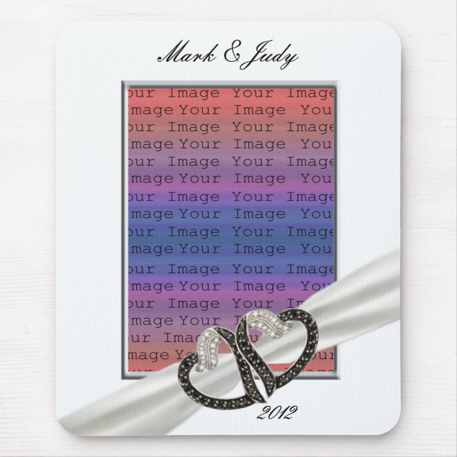 Mousepad mit schwarzem und weißem Diamantkarton (Vorne)