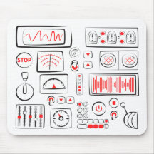 Mousepad mit verschiedenen gezeichnet Tasten, Hebe