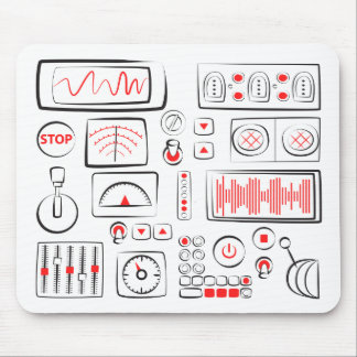 Mousepad mit verschiedenen gezeichnet Tasten, Hebe
