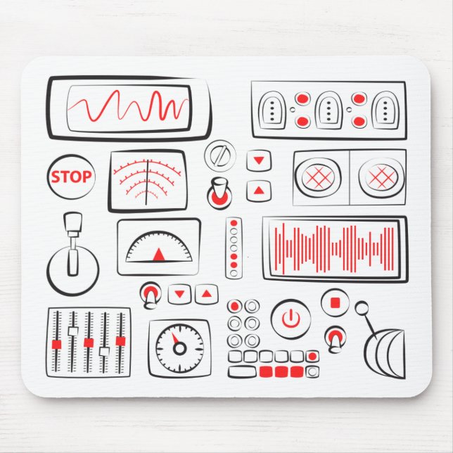 Mousepad mit verschiedenen gezeichnet Tasten, Hebe (Vorne)