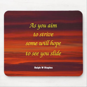 Mousepad mit Weisheitswörtern