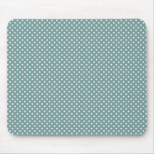 Mousepad mit weißem Polka-Dots-Muster
