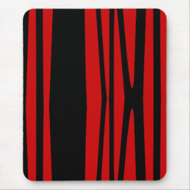 Mousepad, modern, schwarz, rot, abstrakt mousepad
