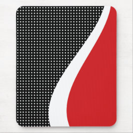 Mousepad, modern, schwarz, rot, weiß, abstrakt, Pu Mousepad