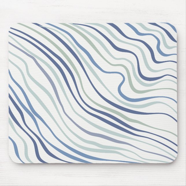 Mousepad Mousepad (Mousepad) mit moderner Wavy Blu (Vorne)