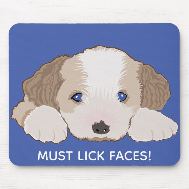 Mousepad muss Gesichtszüge/Furry Baby lecken (Vorne)