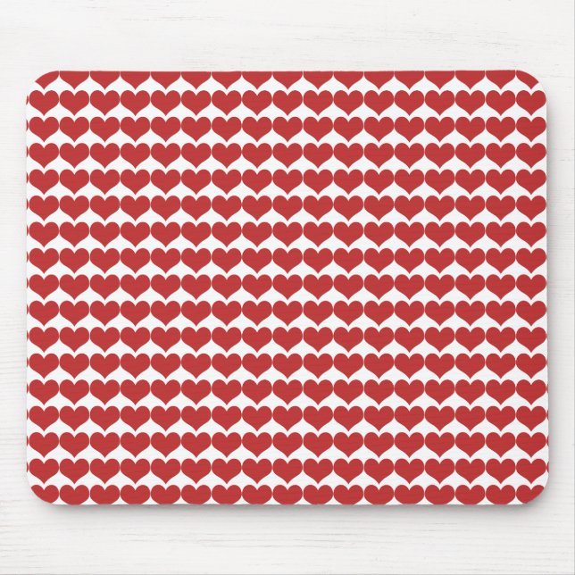 Mousepad, Muster für Niedliche rote Herzen Mousepad (Vorne)