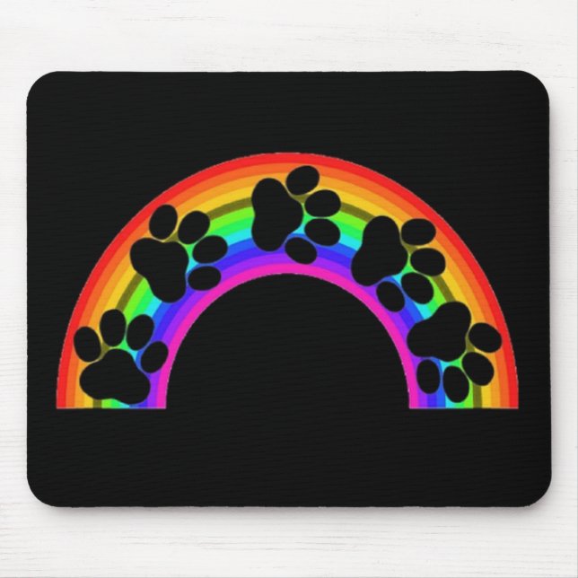Mousepad-Paare auf einem Regenbogen Mousepad (Vorne)