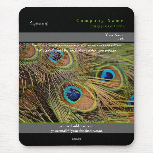 Mousepad-Pfauenfeathers fördern - HAMbyWG Mousepad (Vorne)