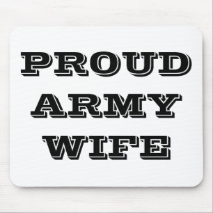 Mousepad Proud Army Ehefrau