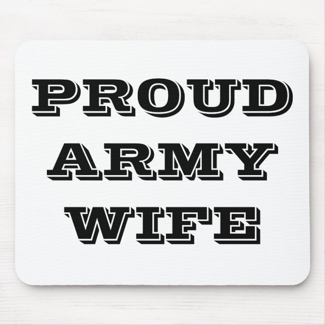 Mousepad Proud Army Ehefrau (Vorne)