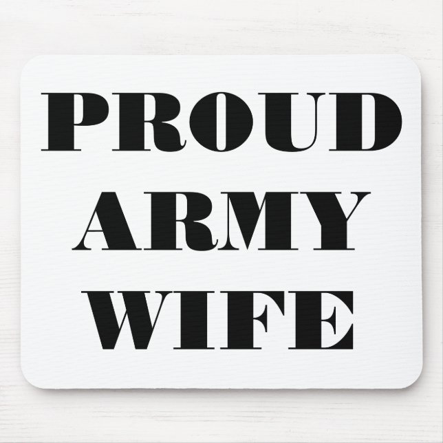 Mousepad Proud Army Ehefrau (Vorne)
