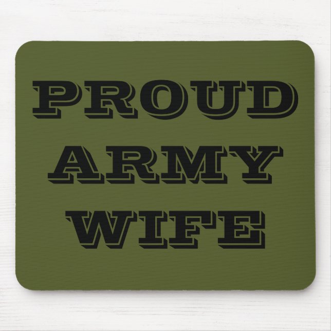 Mousepad Proud Army Ehefrau (Vorne)