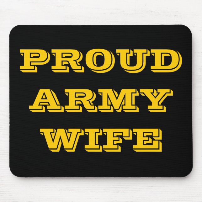 Mousepad Proud Army Ehefrau (Vorne)