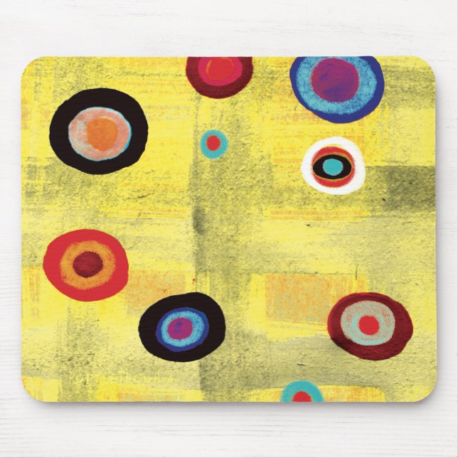 Mousepad Punkte grungy schmutzig alten Vintagen Fa (Vorne)