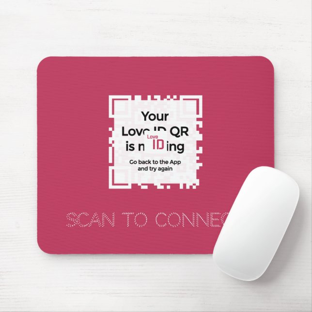 Mousepad - RED - QR - GLAM Collection (Mit Mouse)