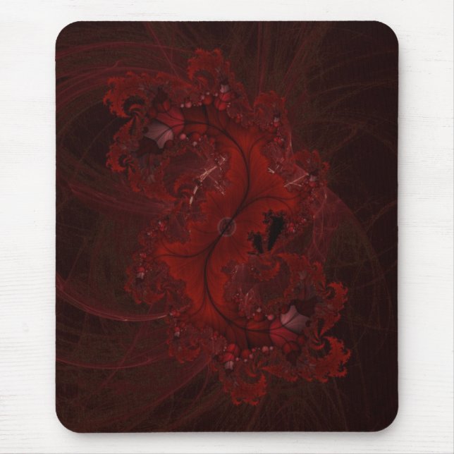 Mousepad Rotes Fraktal (Vorne)