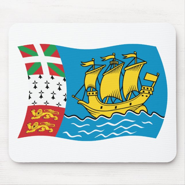 Mousepad Saint Pierre und Miquelon Flag (Vorne)