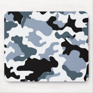 Mousepad, schwarz-graue Camouflage Mousepad