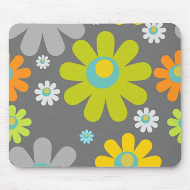 mousepad silbernes Grau des Gänseblümchens (Vorne)