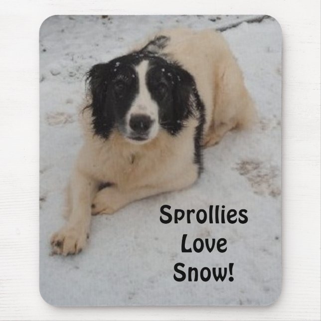 Mousepad Sprollie im Schnee (Vorne)