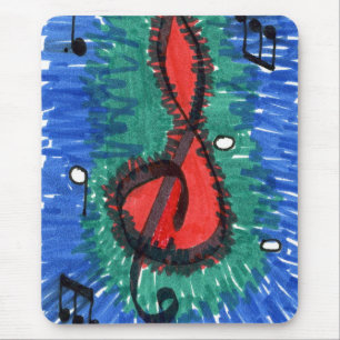 Mousepad "The Sound of Red" abstraktes Design