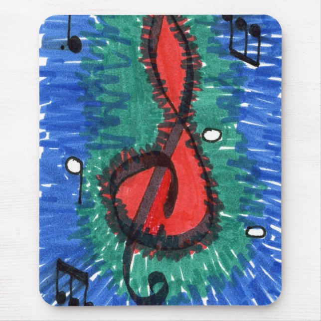 Mousepad "The Sound of Red" abstraktes Design (Vorne)