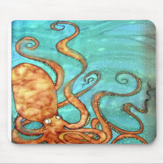 Mousepad: Ursprüngliche handgemalte silk Krake Mousepad