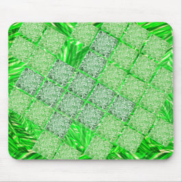 MousePad verde chamativo com quadrados e'falha